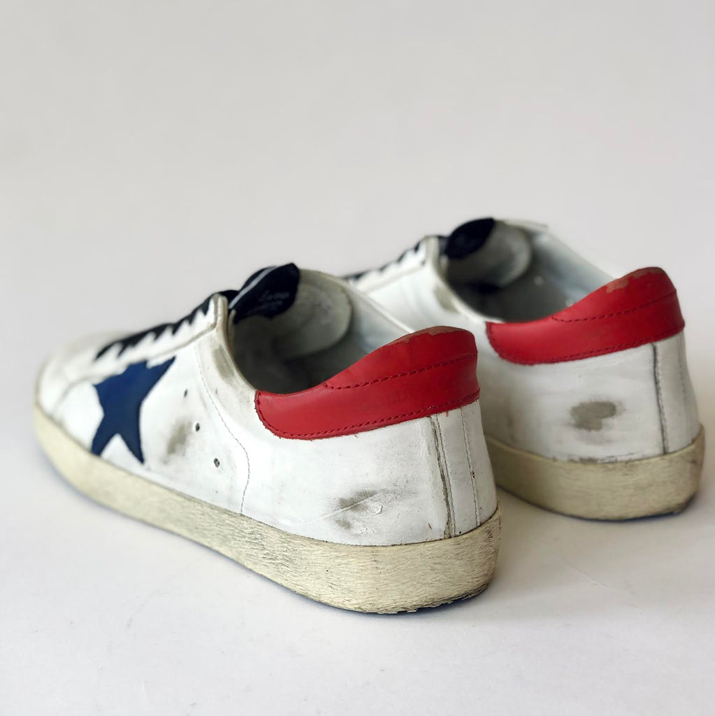 GOLDEN GOOSE - SUPER STAR - RED WHITE NAVY - SNEAKERS