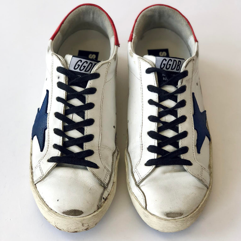 GOLDEN GOOSE - SUPER STAR - RED WHITE NAVY - SNEAKERS