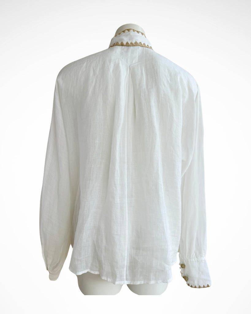 ZIMMERMANN - DEVI TIE NECK BLOUSE