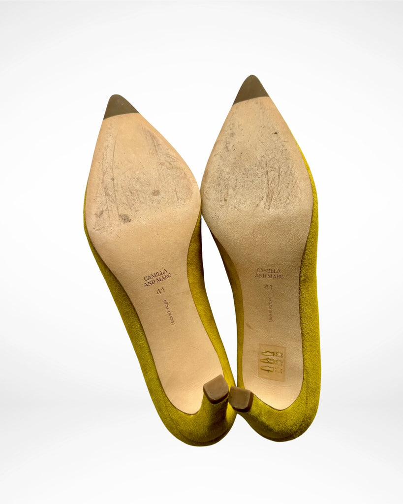 CAMILLA AND MARC - CELIA POINTY PUMP - CITRON YELLOW