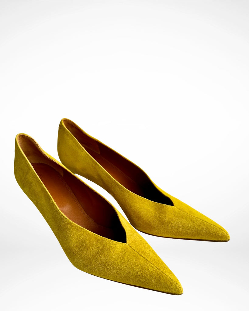 CAMILLA AND MARC - CELIA POINTY PUMP - CITRON YELLOW