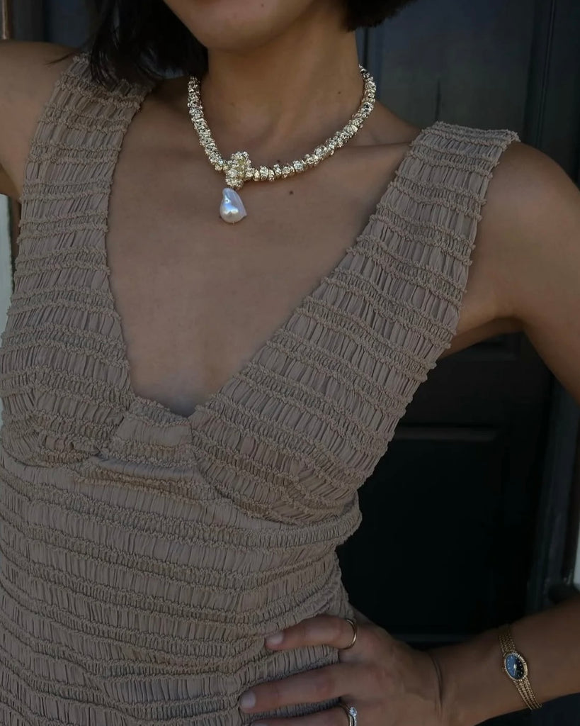 INDIGO & WOLFE - JEWEL NECKLACE - GOLD