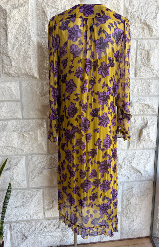 BAUM UND PFERDGARTEN SHEER FLORAL PRINT DRESS