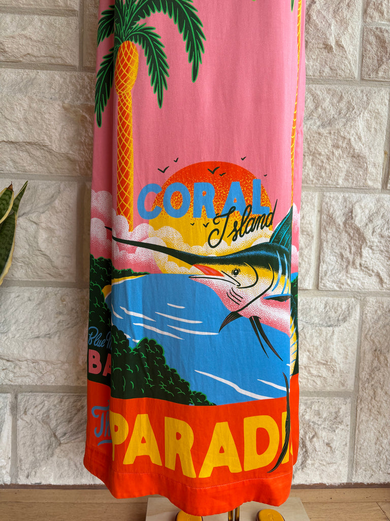 ALEMAIS PARADISO SILK DRESS