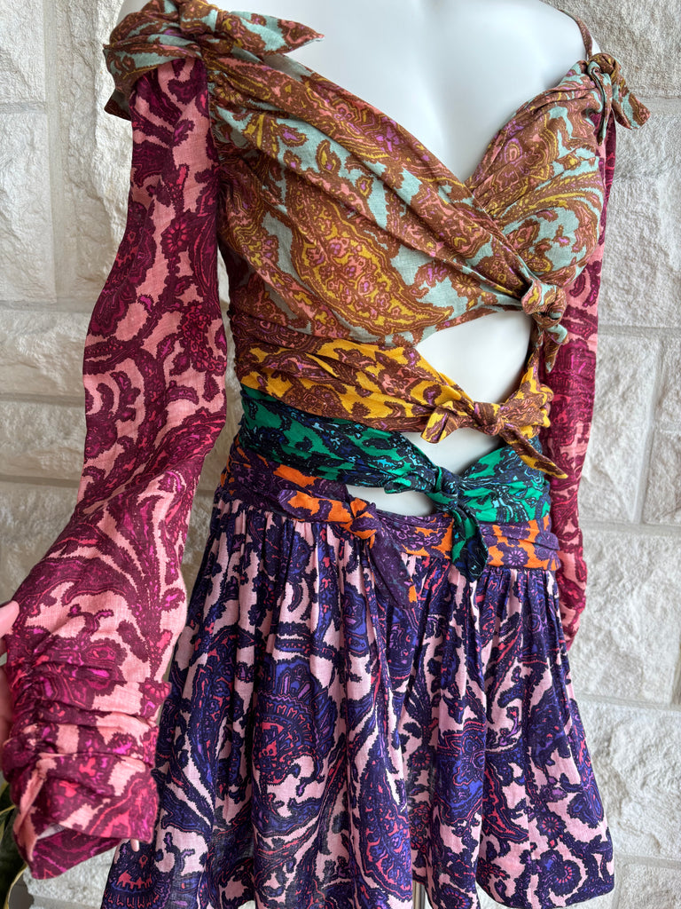 ZIMMERMANN TIGGY BOW MINI DRESS