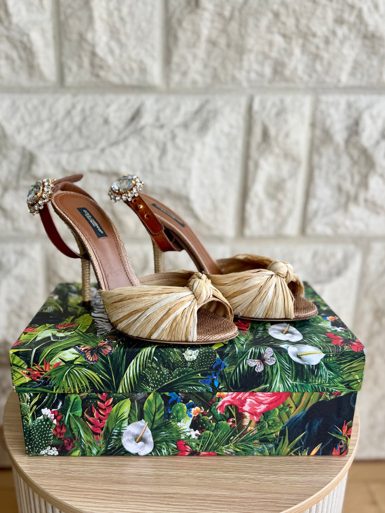 DOLCE & GABBANA - BEJEWELED BUCKLE MULES