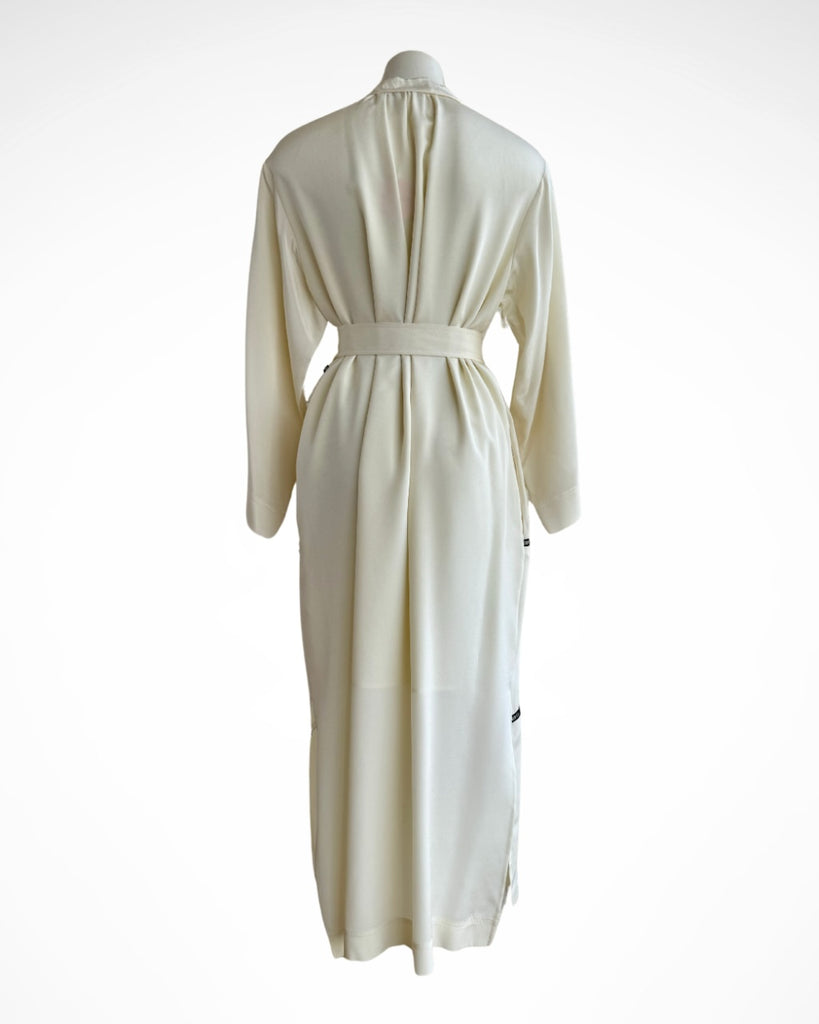 OROTON - EMBROIDERED FLOWER -BELTED KAFTAN DRESS