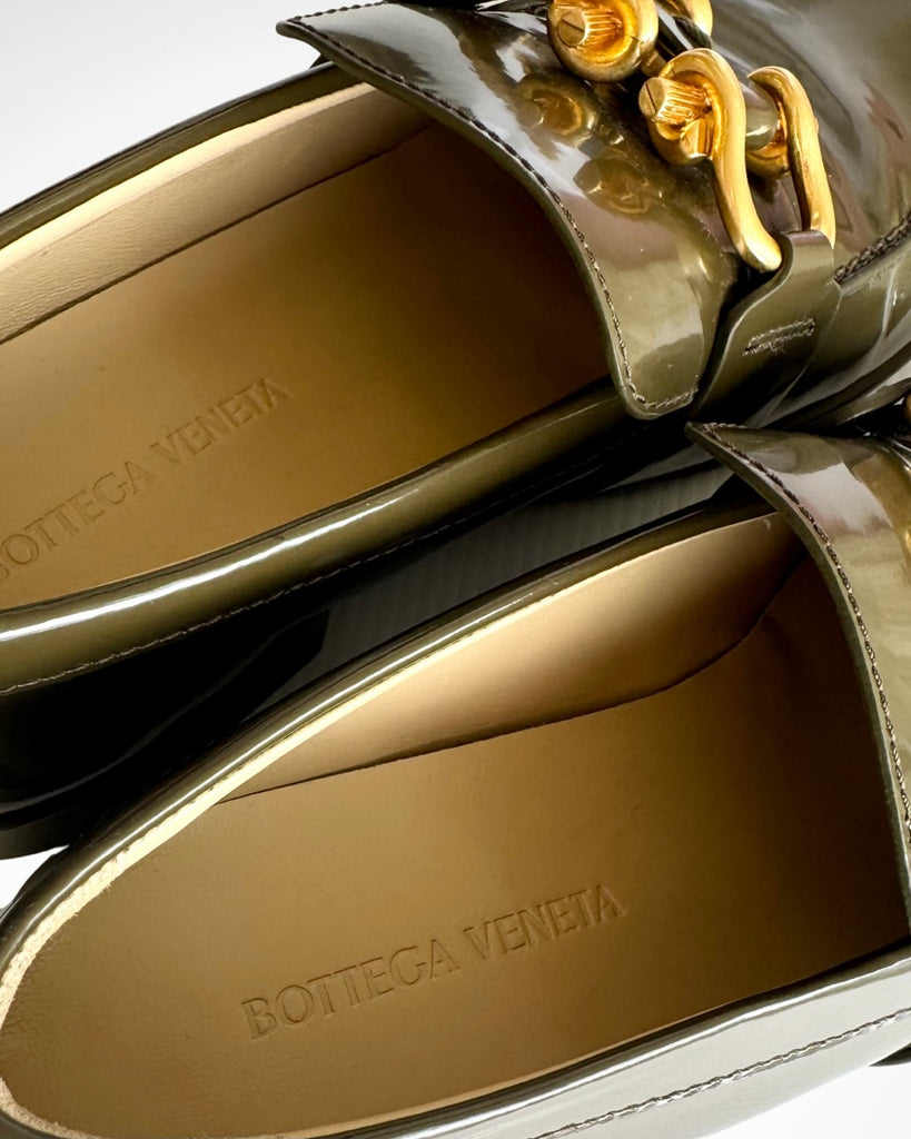 BOTTEGA VENETA - LEATHER MONSIEUR LOAFERS - KHAKI