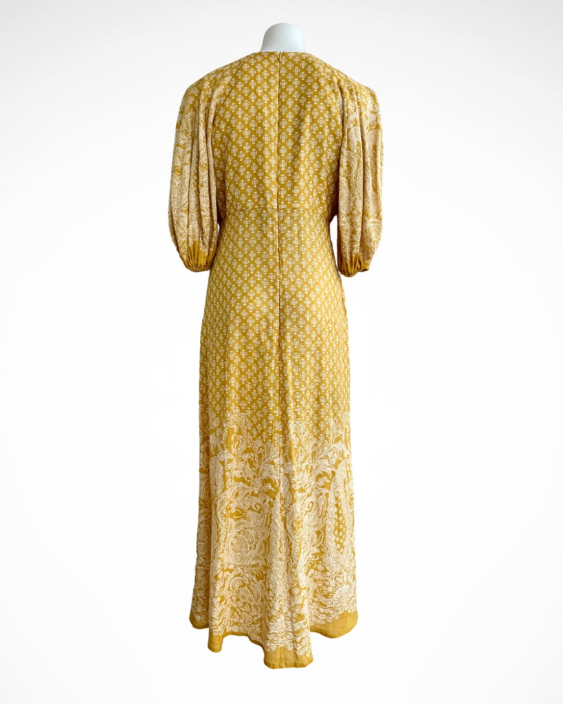 ZIMMERMANN - JUDE PAISLEY PRINT MIDI DRESS - MUSTARD