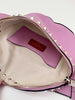 VALENTINO - PINK LEATHER STUDDED BELT BAG