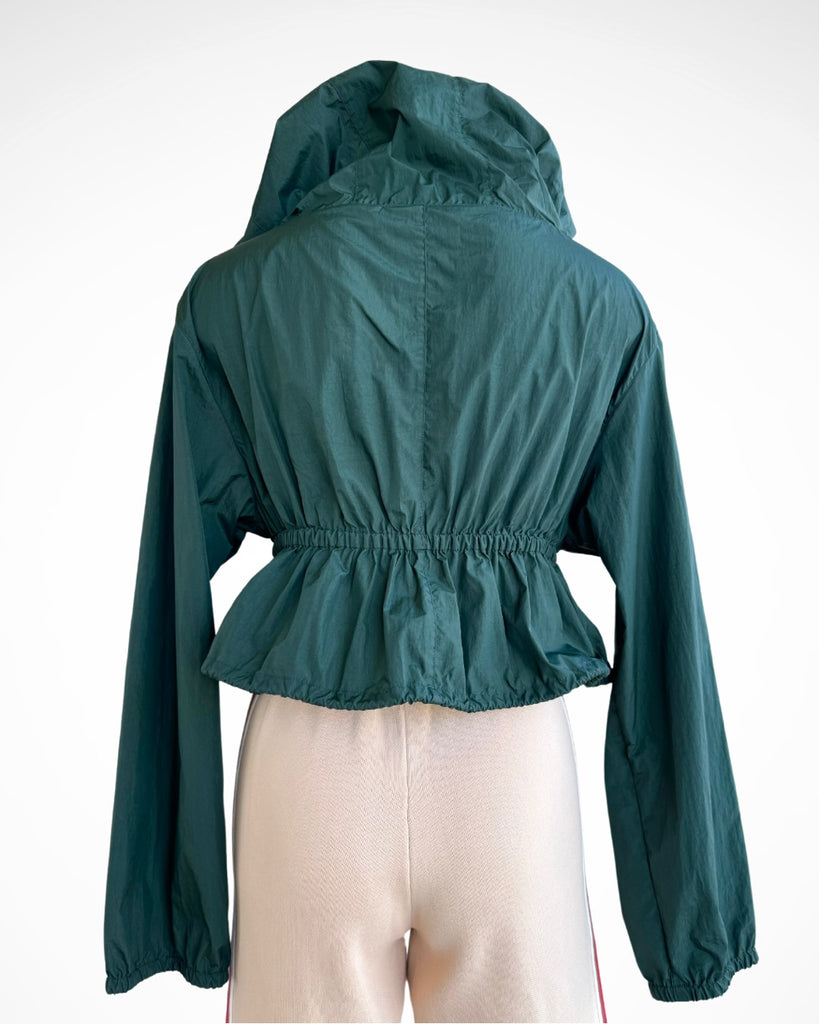 WHITE STORY - CROPPED NORA JACKET - HUNTER GREEN