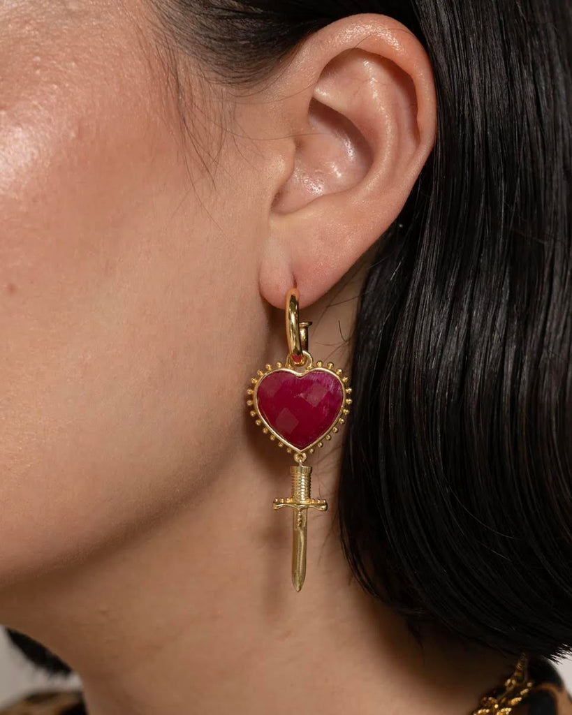 MOUNTAIN & MOON - JULIET EARRINGS - RUBY