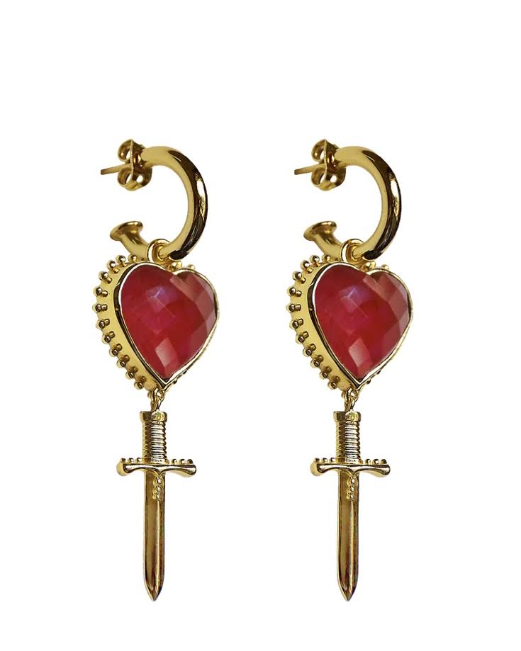 MOUNTAIN & MOON - JULIET EARRINGS - RUBY