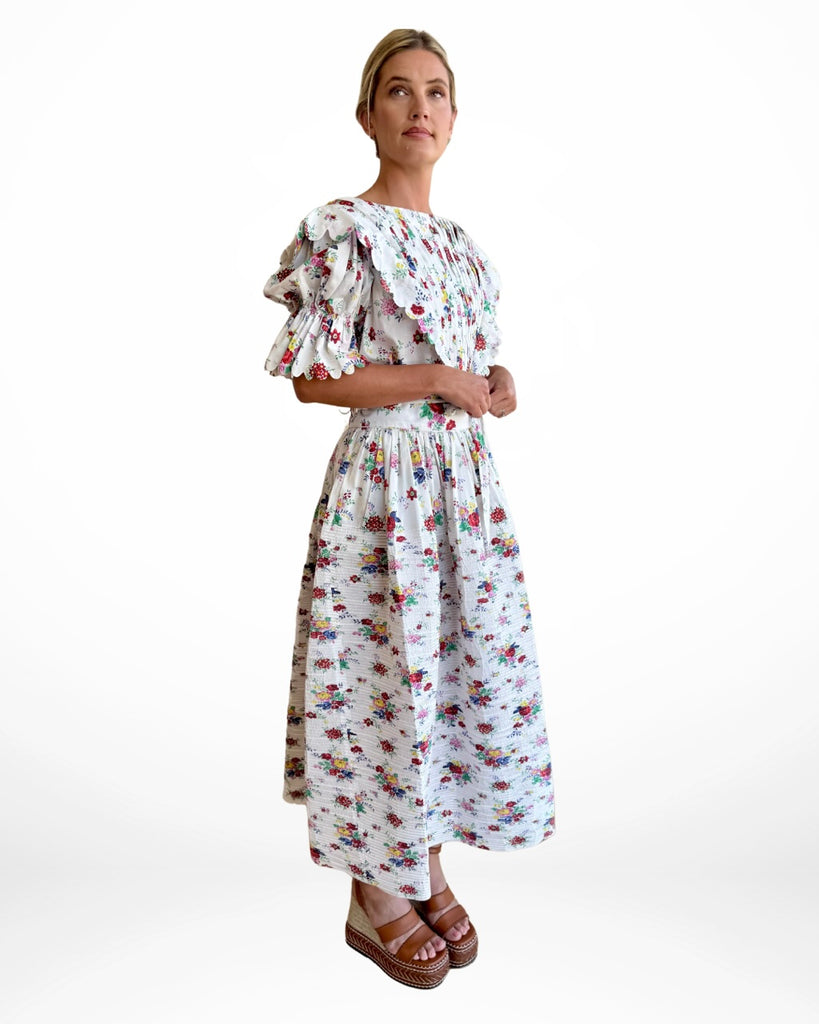 HORROR VACUI - FLORAL BLOUSE & SKIRT SET