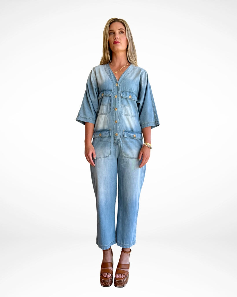 FLANNEL - SOFT DENIM JUMPSUIT