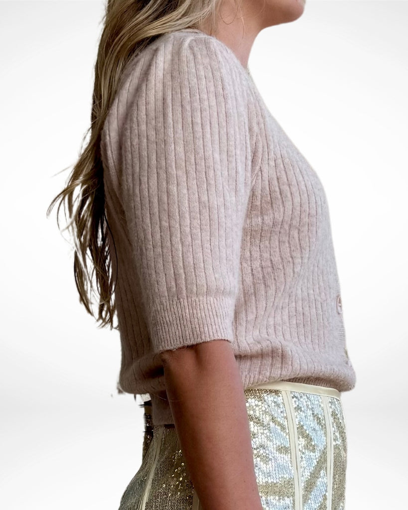 BAUM UND PFERDGARTEN - CARLEE KNIT CARDIGAN - DUSTY ROSE