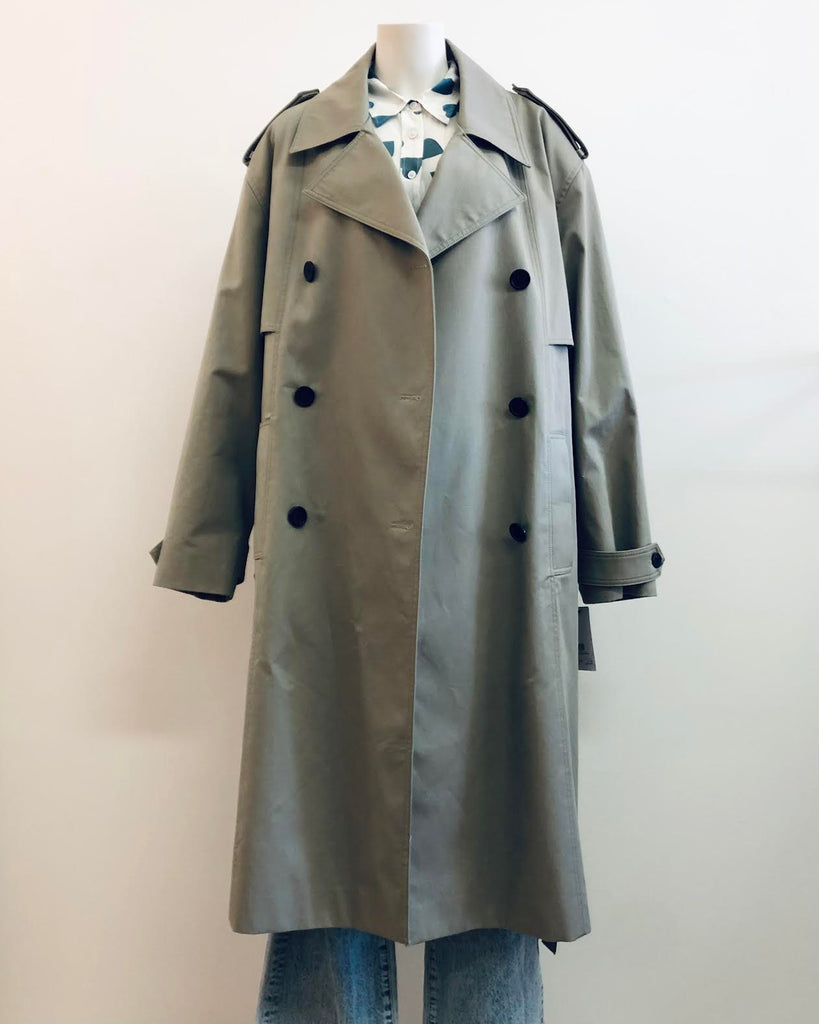 FRANKIE SHOP - EUGENE TRENCH COAT - PALE KHAKI