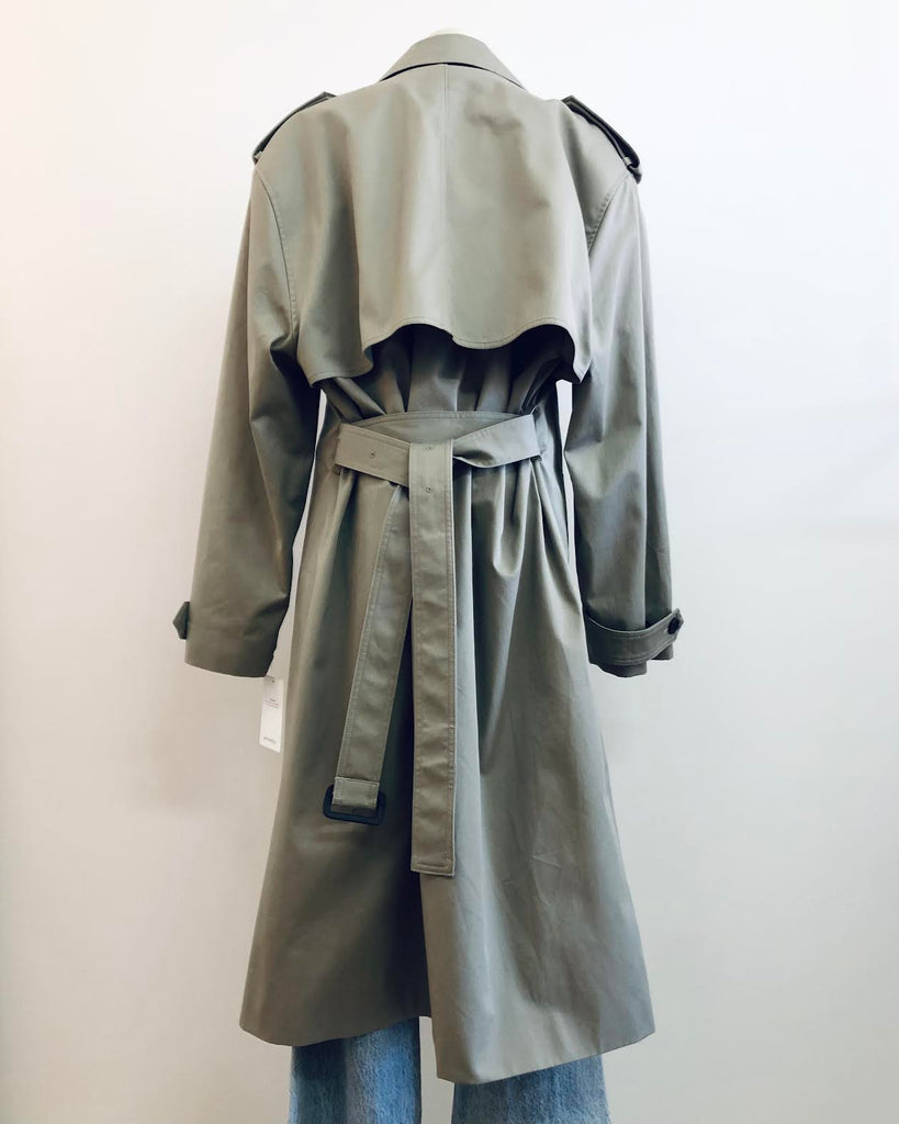 FRANKIE SHOP - EUGENE TRENCH COAT - PALE KHAKI