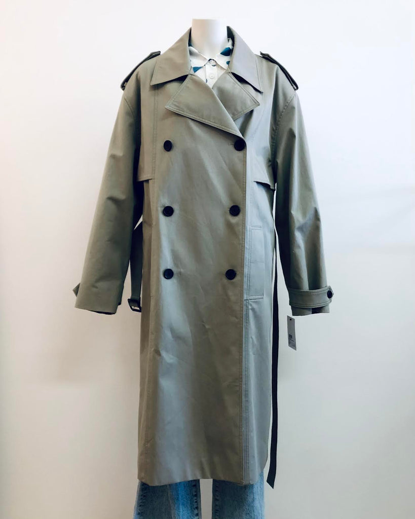 FRANKIE SHOP - EUGENE TRENCH COAT - PALE KHAKI