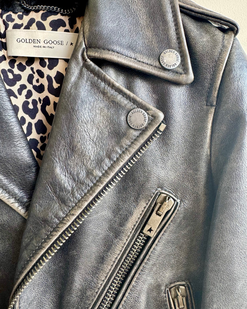 GOLDEN GOOSE -  CHIODO DESTINY - LEATHER JACKET - SHOP BIANCA ONEILL'S WARDROBE HERE