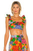 ZIMMERMANN RIDERS FRILL NECK CROP TOP