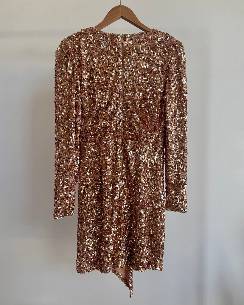 PILGRIM - MIRANDA MINI DRESS IN GOLD SEQUIN - SHOP BIANCA ONEILL'S WARDROBE