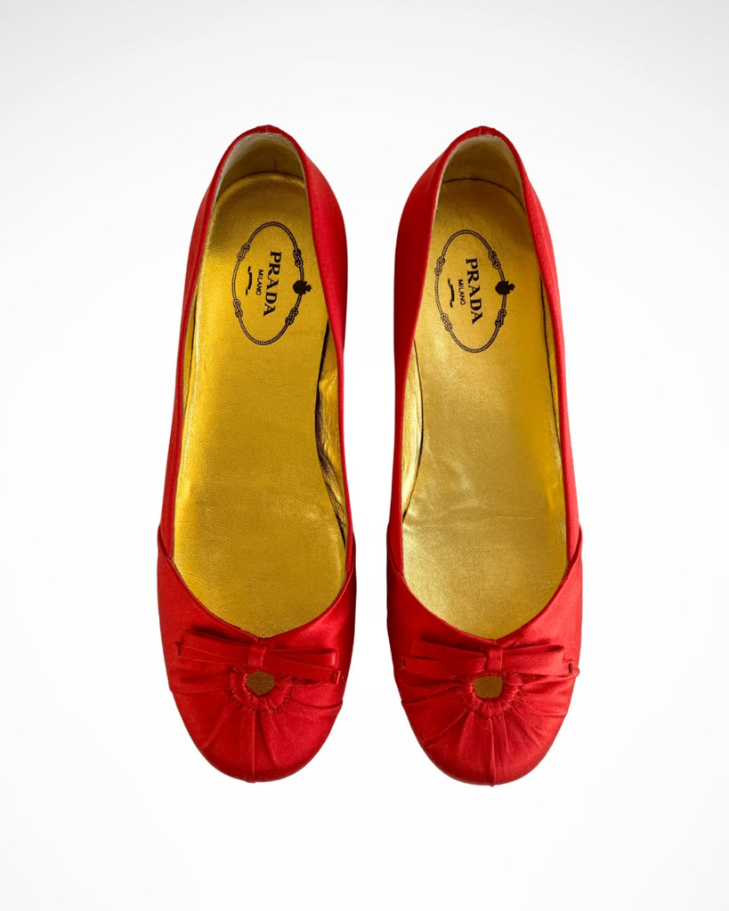 PRADA - BALLET FLATS - RED