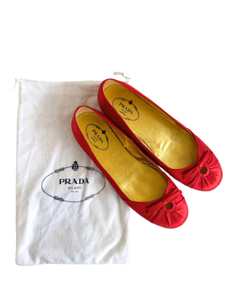 PRADA - BALLET FLATS - RED