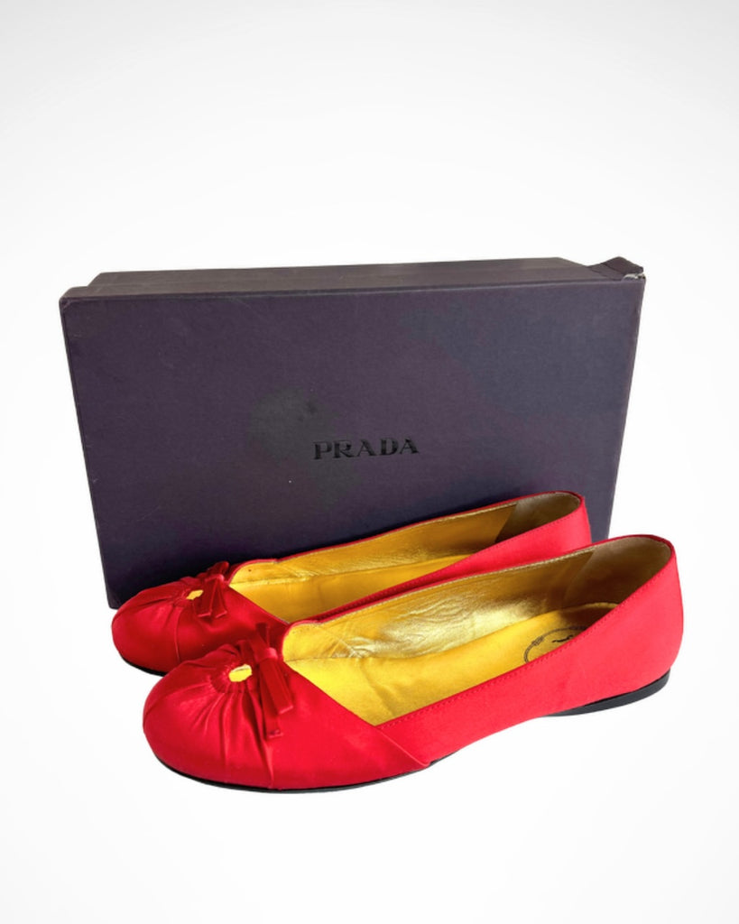 PRADA - BALLET FLATS - RED