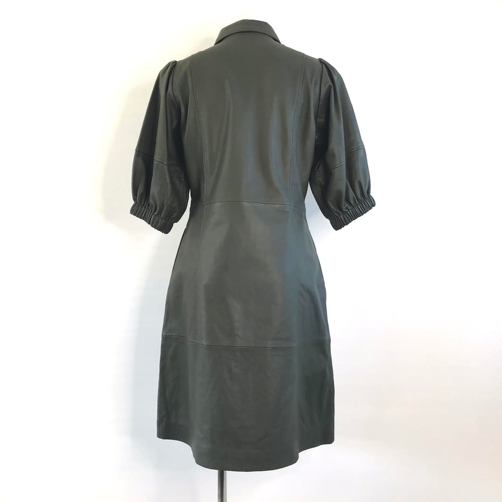 SECOND FEMALE - INDAI LEATHER DRESS - AGAVE GREEN