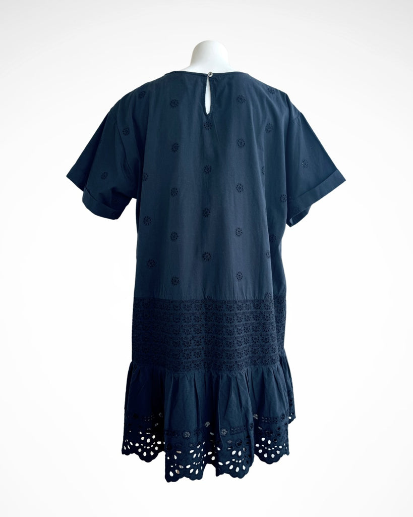 SEA NEW YORK - ELYSSE EMBROIDERED TUNIC DRESS - BLACK