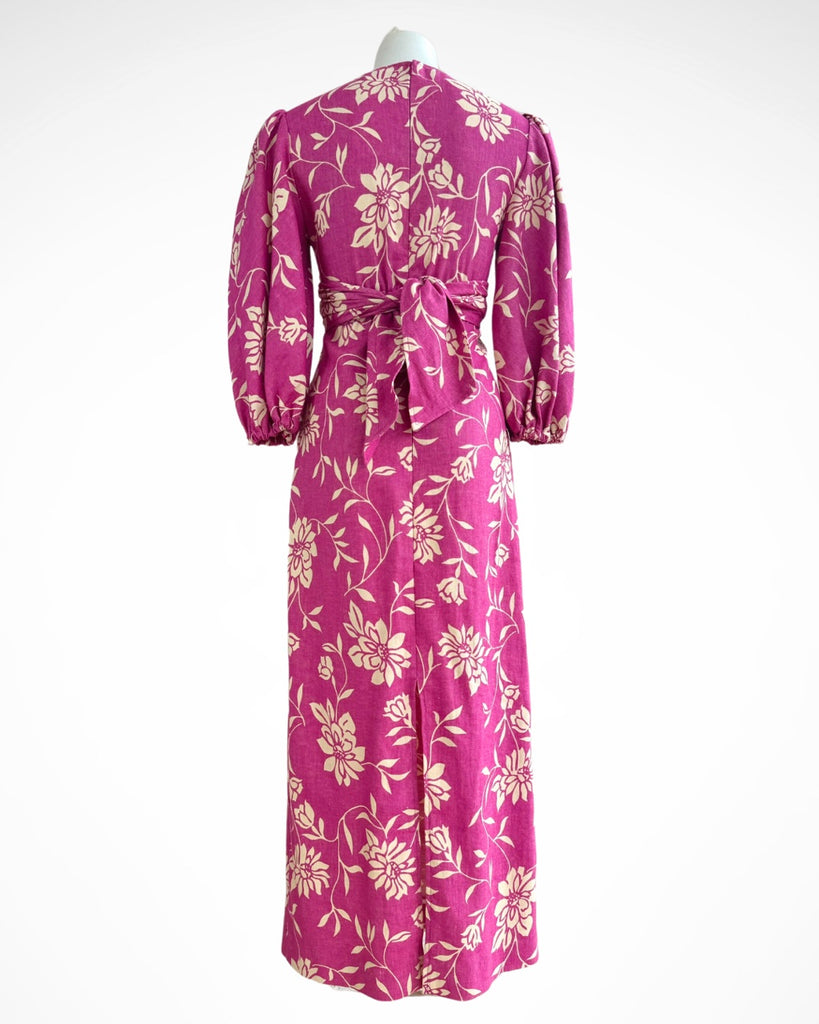 SCANLAN THEODOR - PRINTED WRAP DRESS - PINK