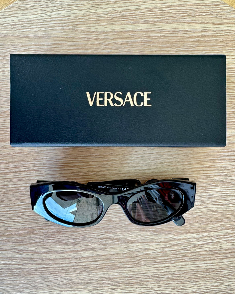 VERSACE - SUNGLASSES - BLACK/GOLD - SHOP BIANCA ONEILL'S WARDROBE HERE