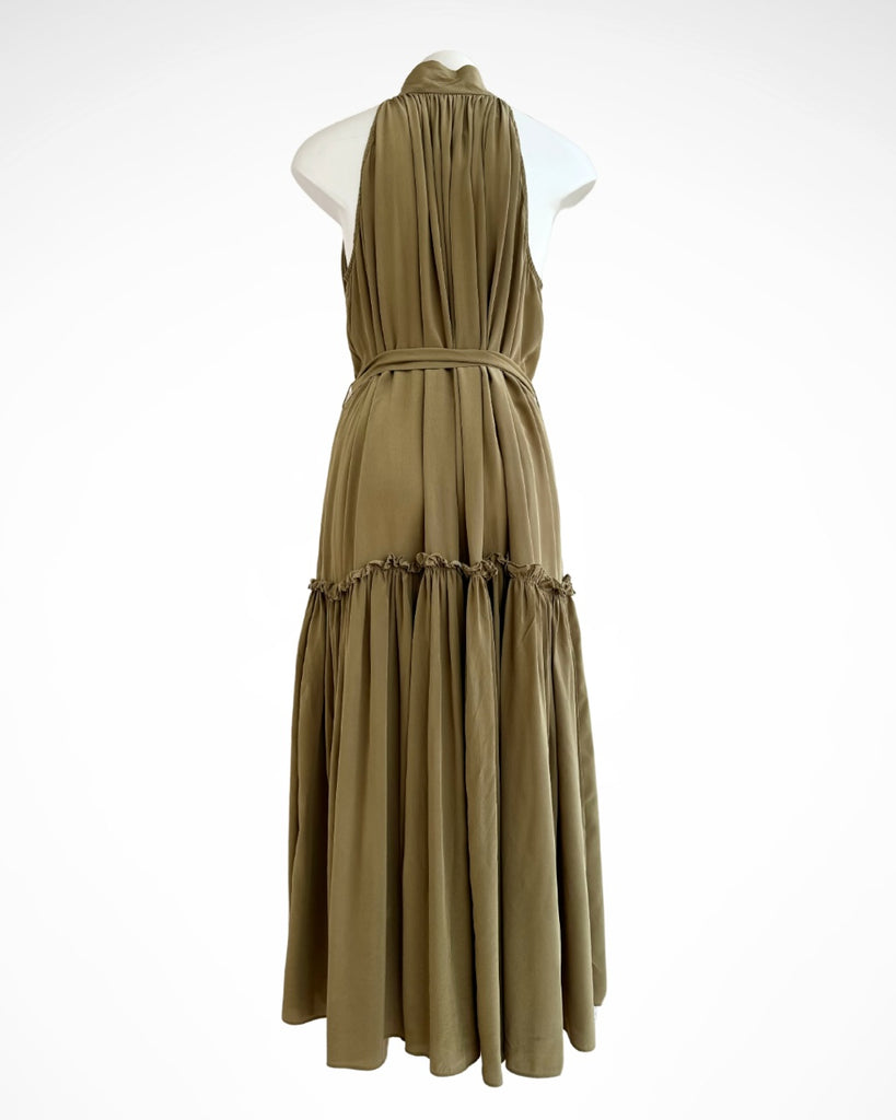 ZIMMERMANN - SWING MIDI DRESS - KHAKI