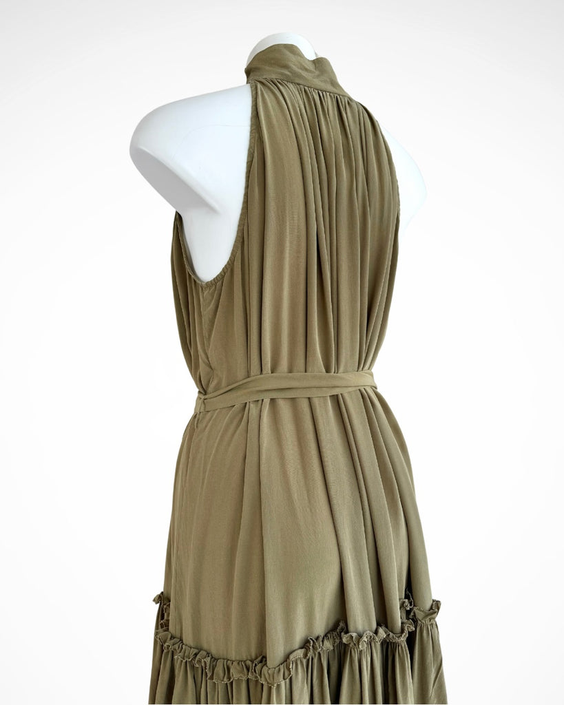 ZIMMERMANN - SWING MIDI DRESS - KHAKI