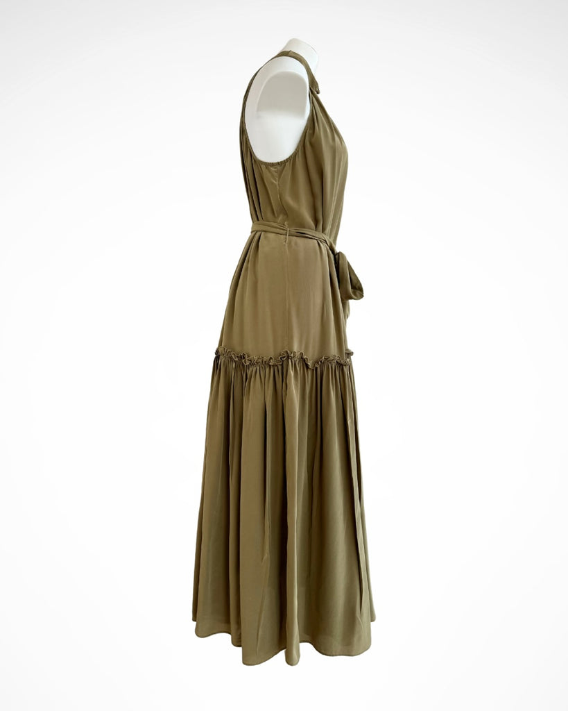 ZIMMERMANN - SWING MIDI DRESS - KHAKI